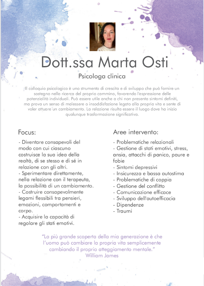 Dott.ssa Marta Osti presentaione